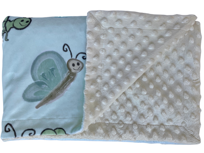 Baby blanket: Adorable Insects Mint Green