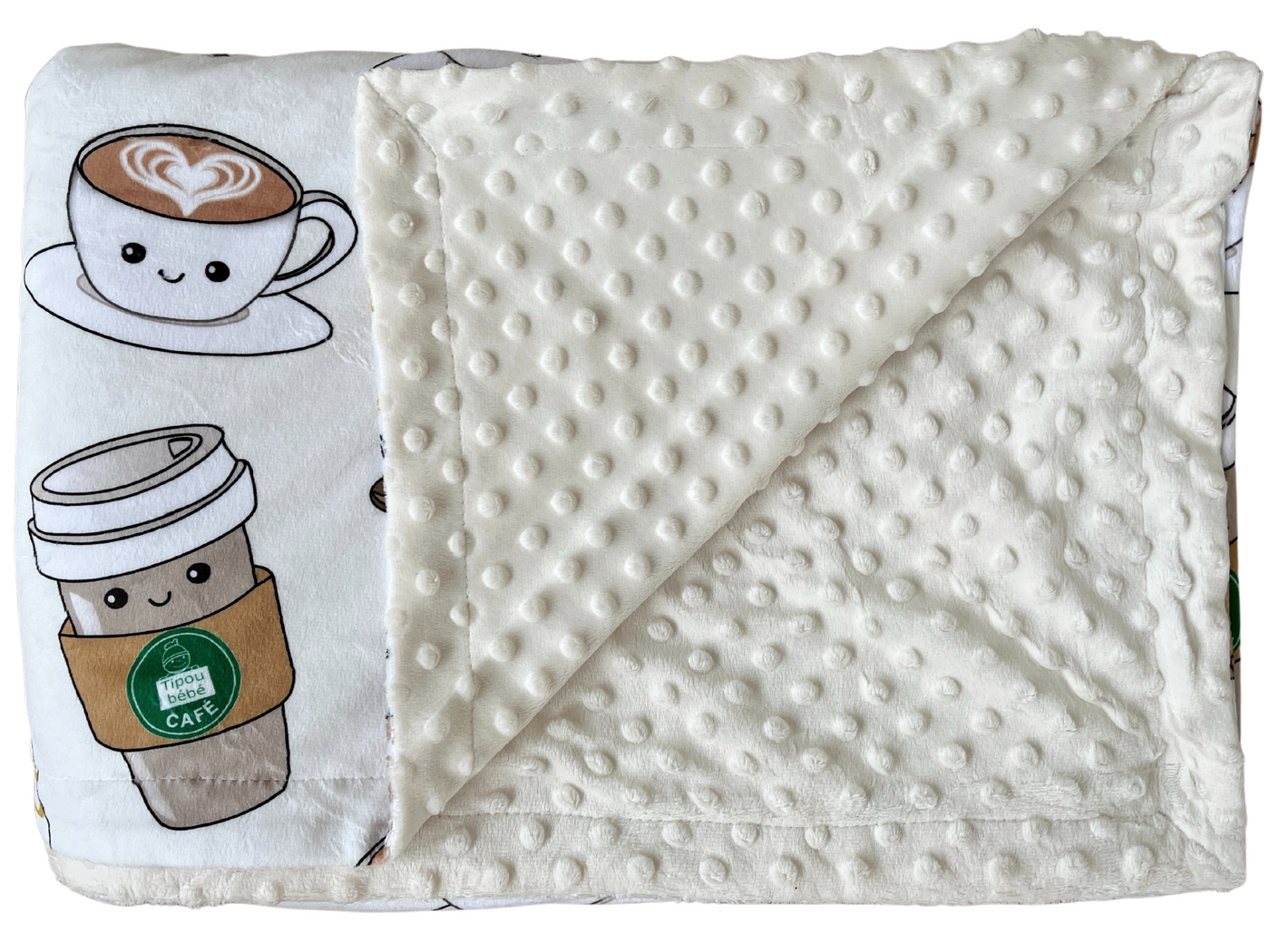 Couverture de bébé : Tipou Bébé Café (fond crème)