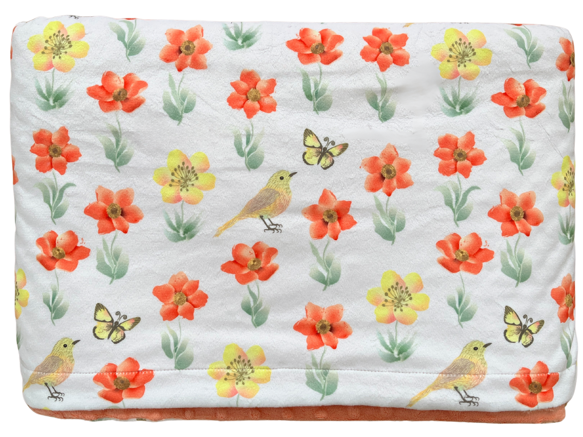 Baby blanket: Vibrant orange anemone flowers