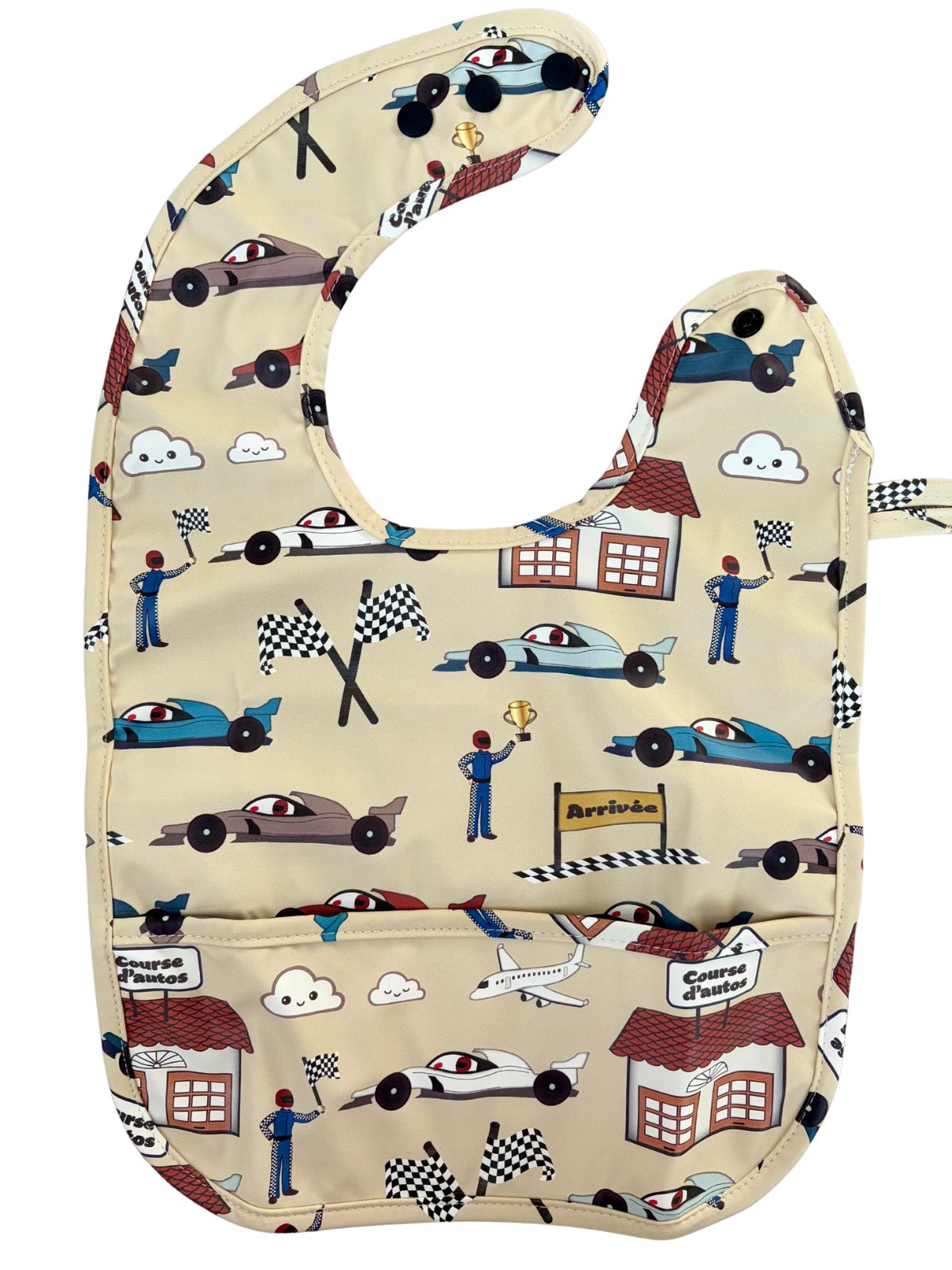 Bavette imperméable avec poche : Voitures de course d'autos