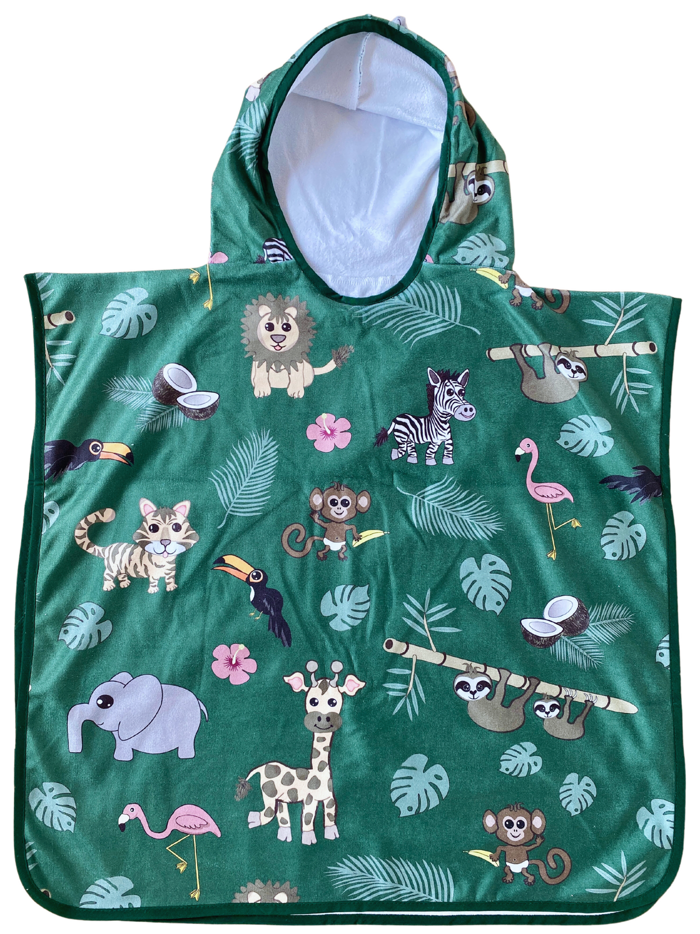 Hooded Kid Towel (18 months to 5 years): Jungle Animals