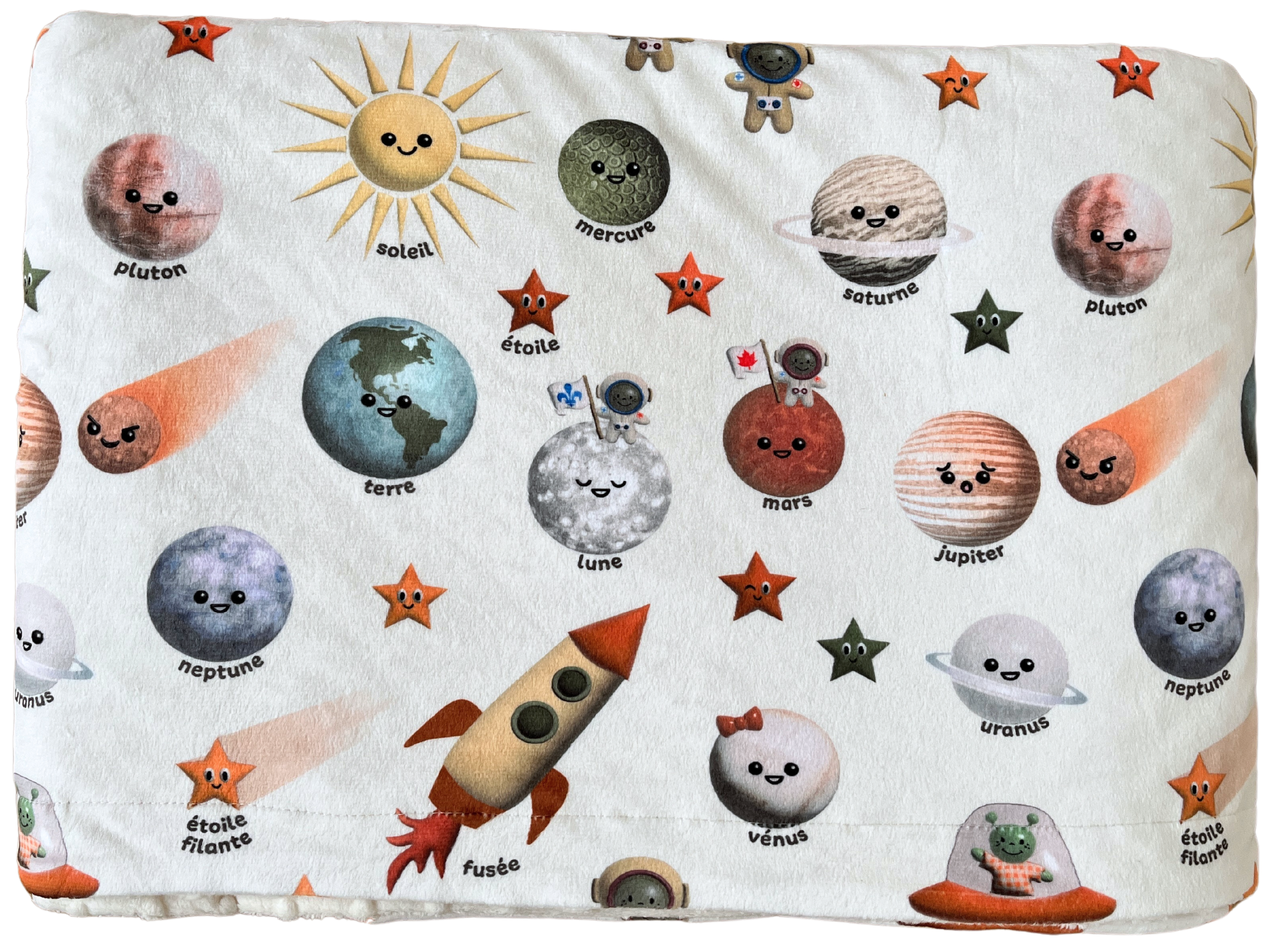 Baby blanket: Cream background space