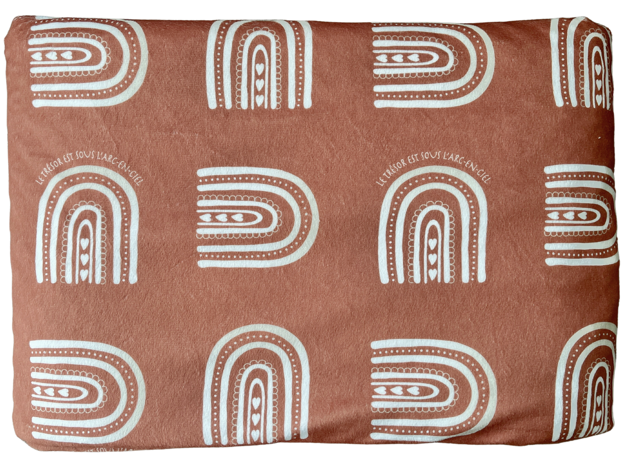 Baby blanket: Under the BOHO rainbow (earth background)