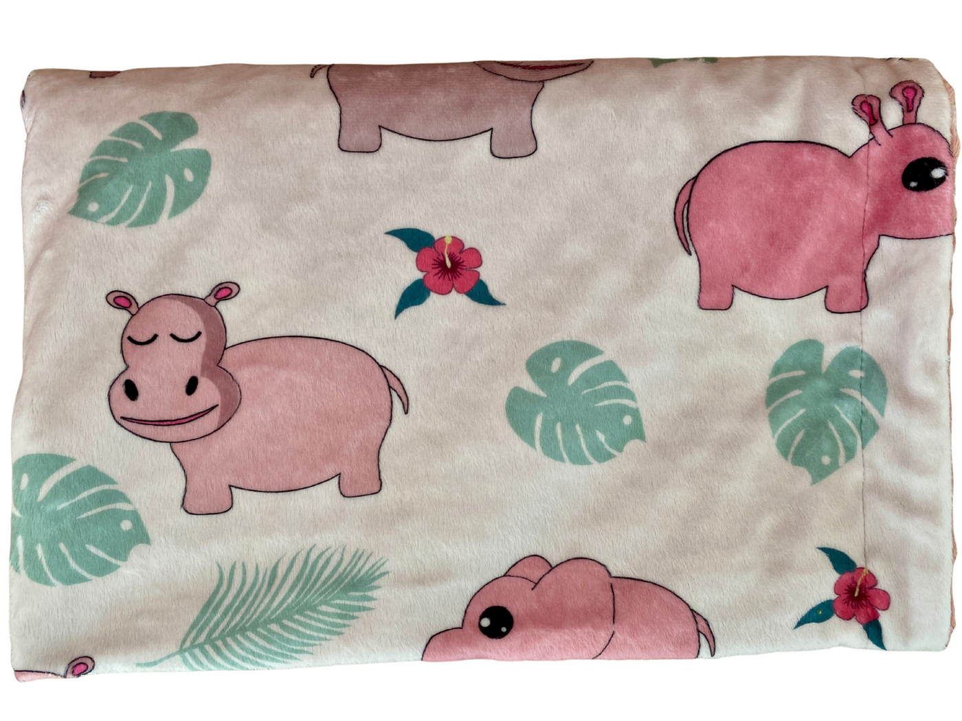 Baby blanket: The pretty plump ones of the jungle (pink background)