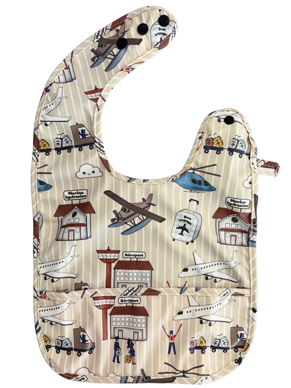 Bavette imperméable avec poche : Avions et hélicoptères