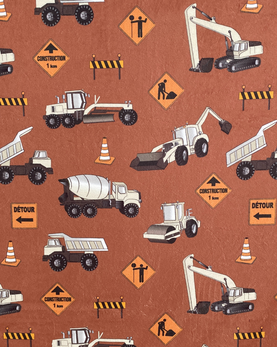 Baby blanket: Construction Trucks (Earth Background)