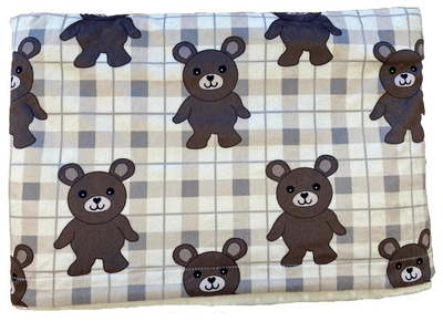 Baby blanket: Plaid Cute Bears
