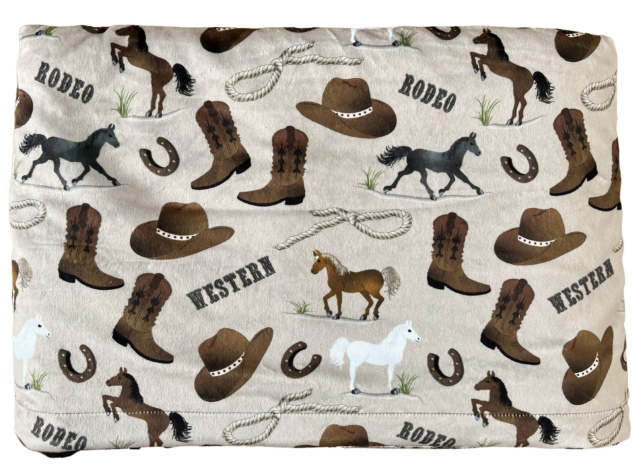 Couverture de bébé : Western cowboy beige