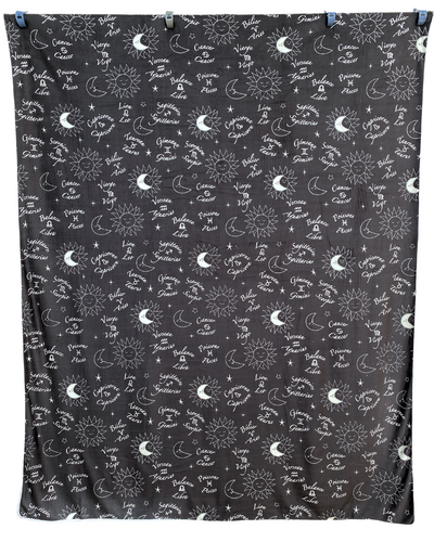 Giant towel : Astrological Signs (Black Background)