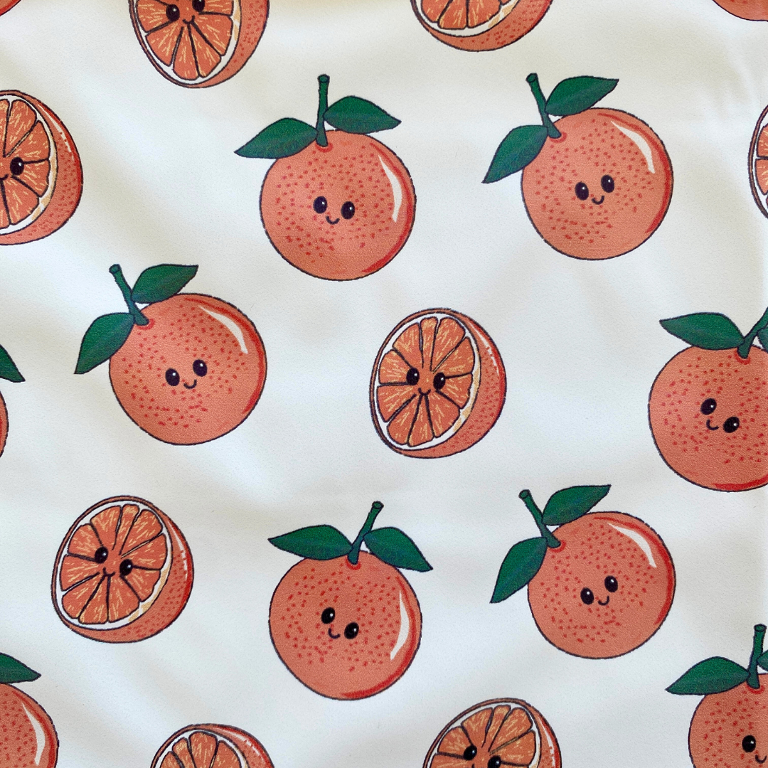 Waterproof Bib Apron with long sleeves and pocket: Radiant oranges