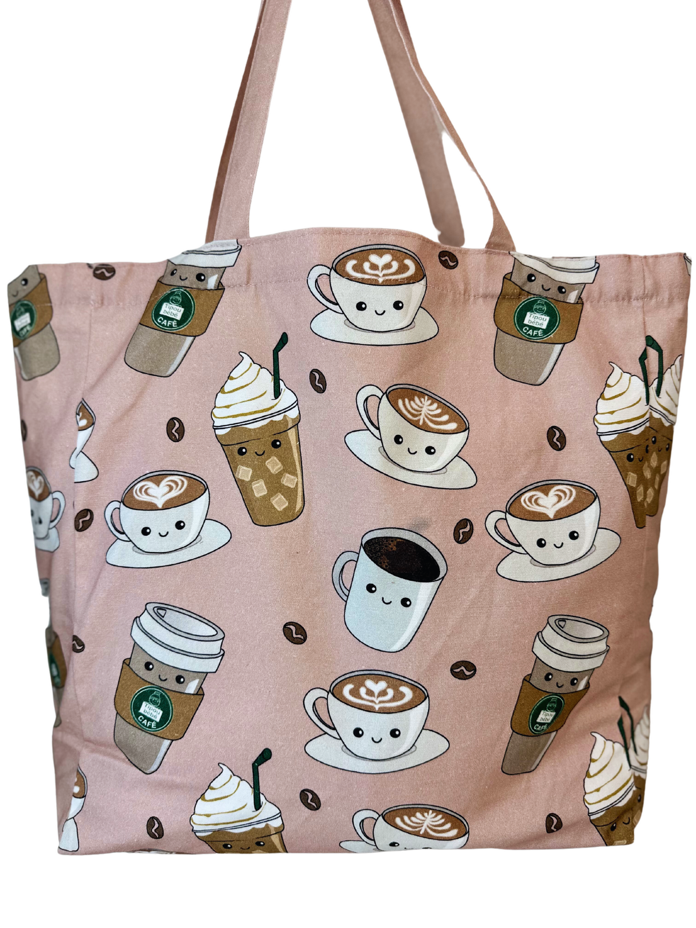 Illustrated Tote Bag: Tipou Bébé Coffee Shop