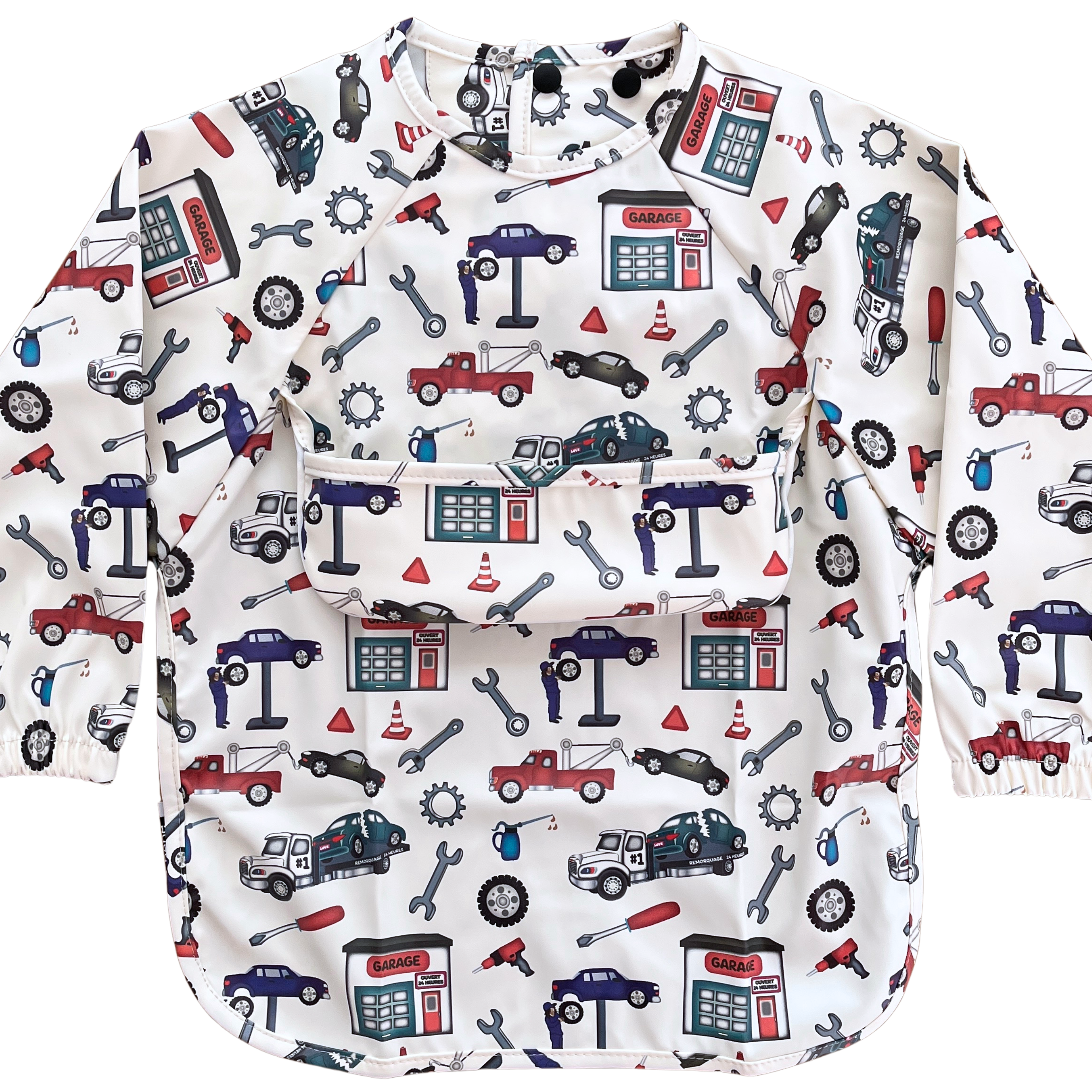 Bavette imperméable à manches longues avec poche : Mécaniciens et autos cassées