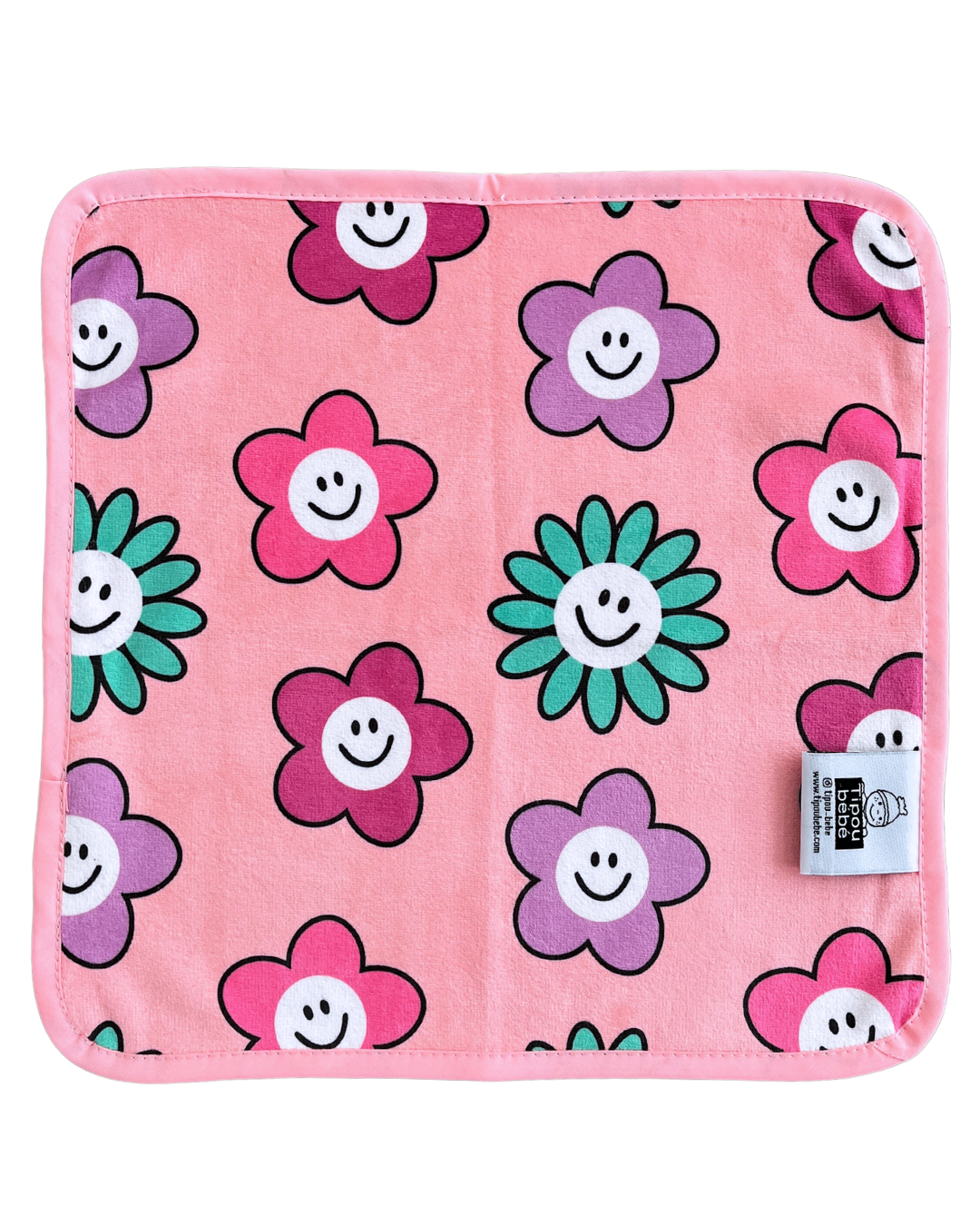 Débarbouillette : Fleurs souriantes