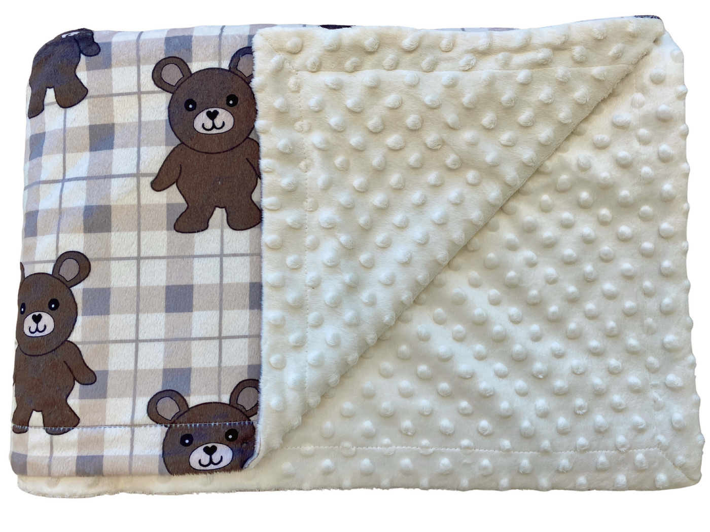 Baby blanket: Plaid Cute Bears