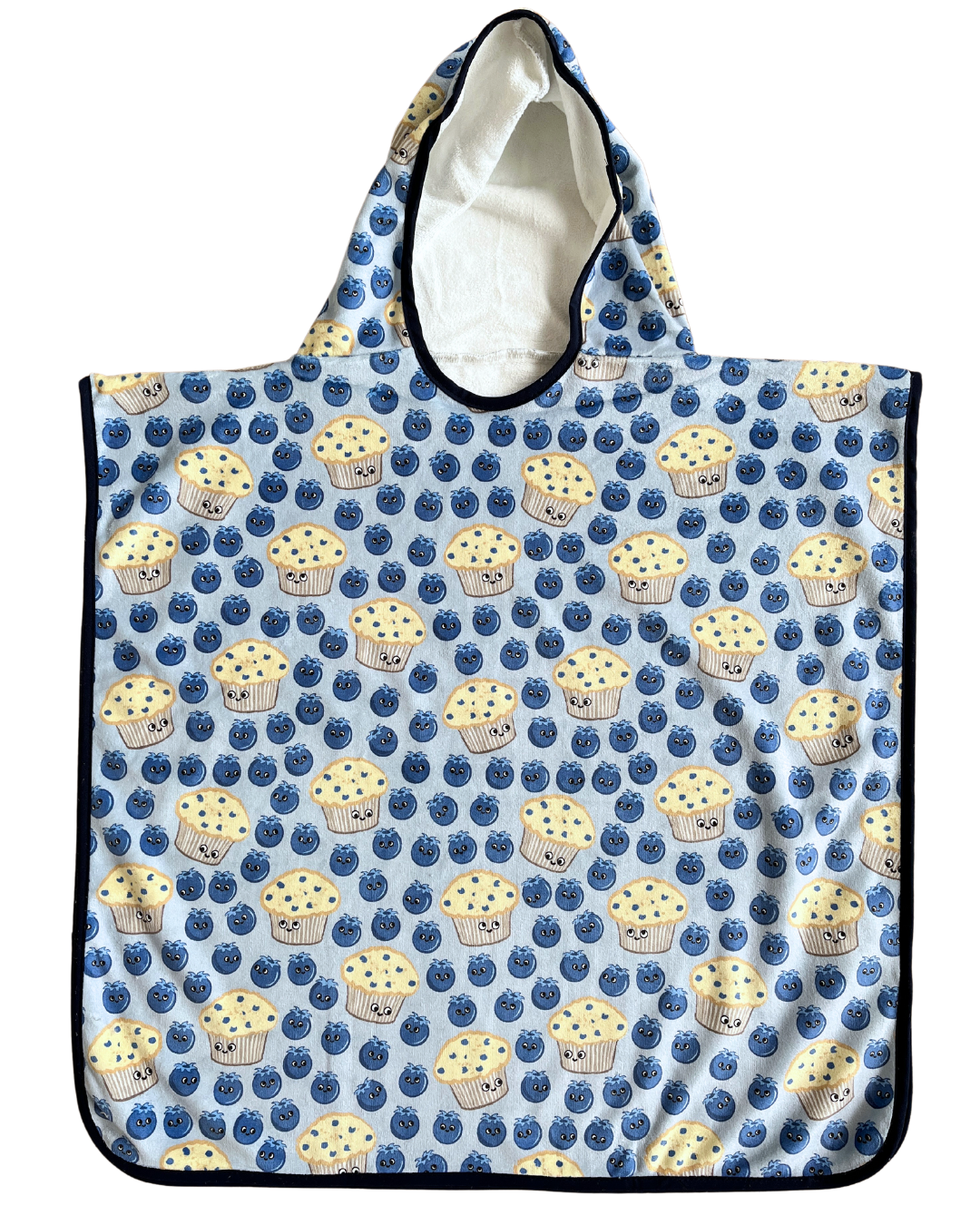 Hooded poncho towel for children (18 months to 5 years): Saguenay Lac-Saint-Jean Blueberry Party