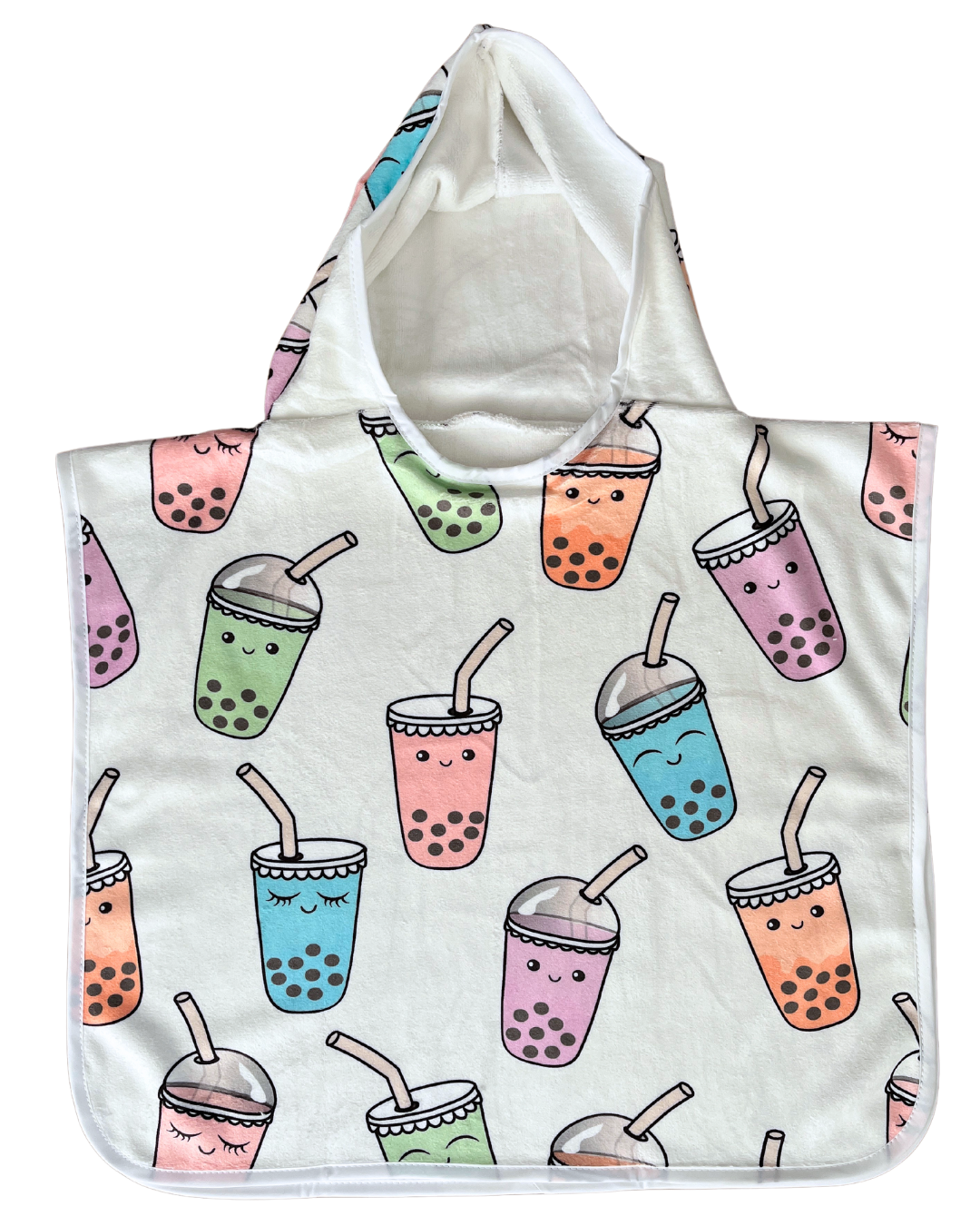 Hooded towel for baby (0-18 months): Bubble tea