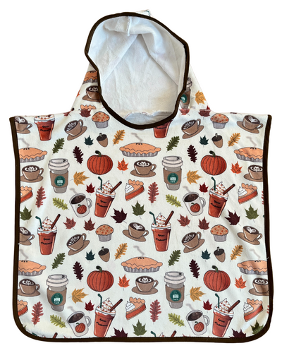 Hooded towel for baby (0-18 months): Spiced pumpkin