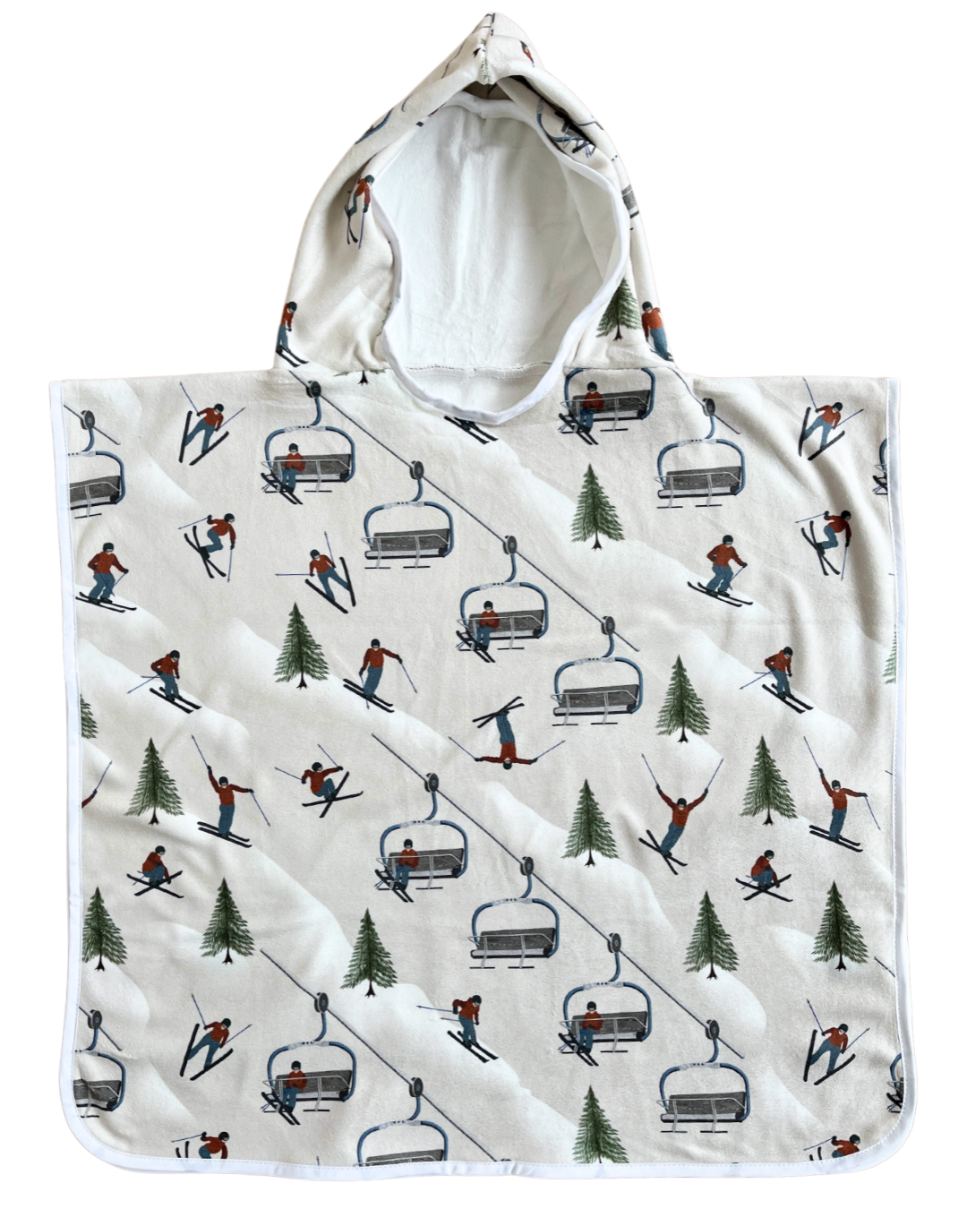 Serviette poncho à capuchon pour enfant (18 mois à 5 ans) : Ski professionnel
