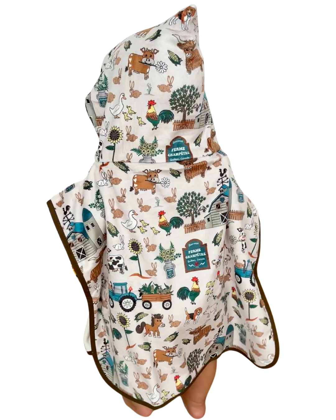 Baby Hooded Poncho Towel (0-18 months): Rustic Teal