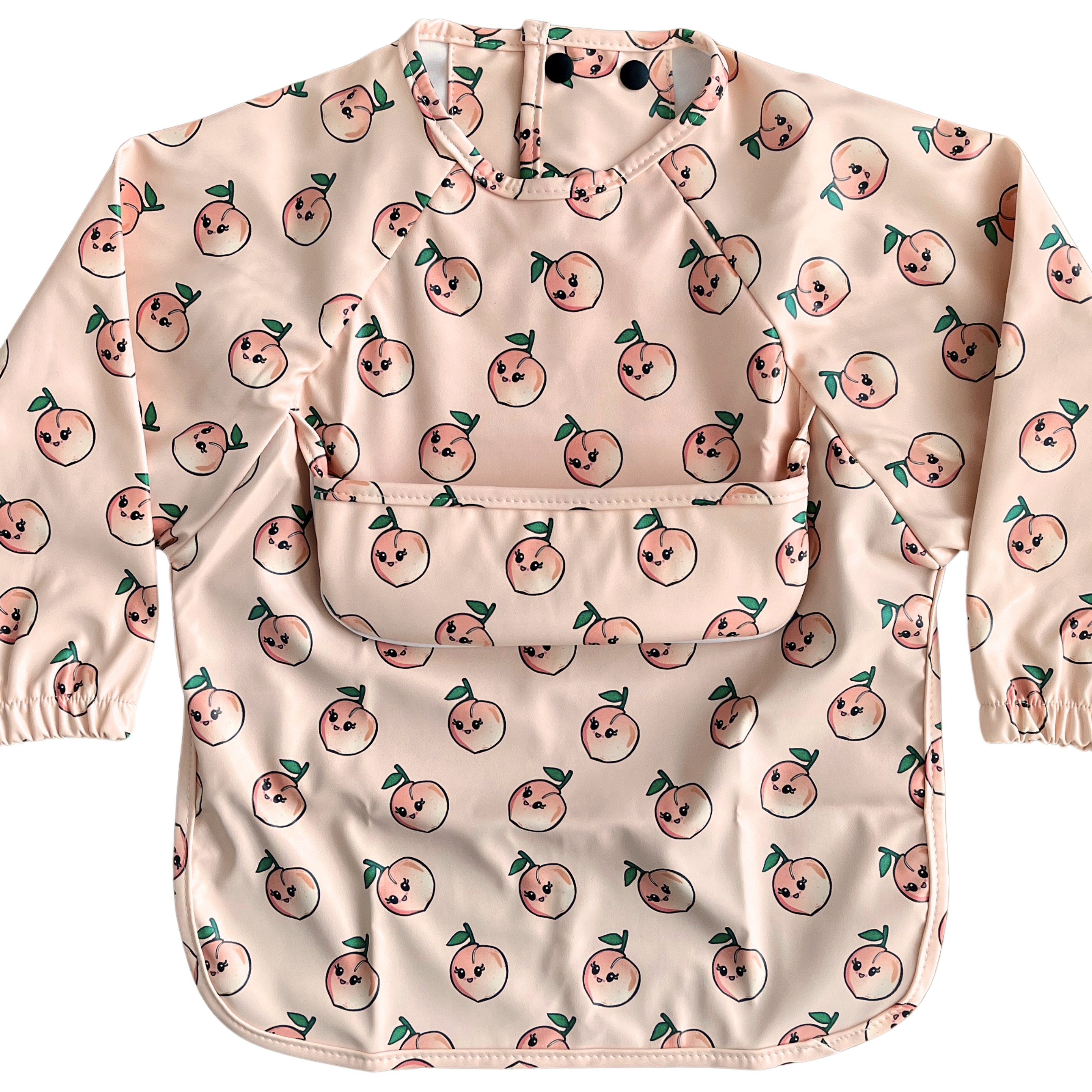 Bavette imperméable à manches longues avec poche : Pêches charmantes