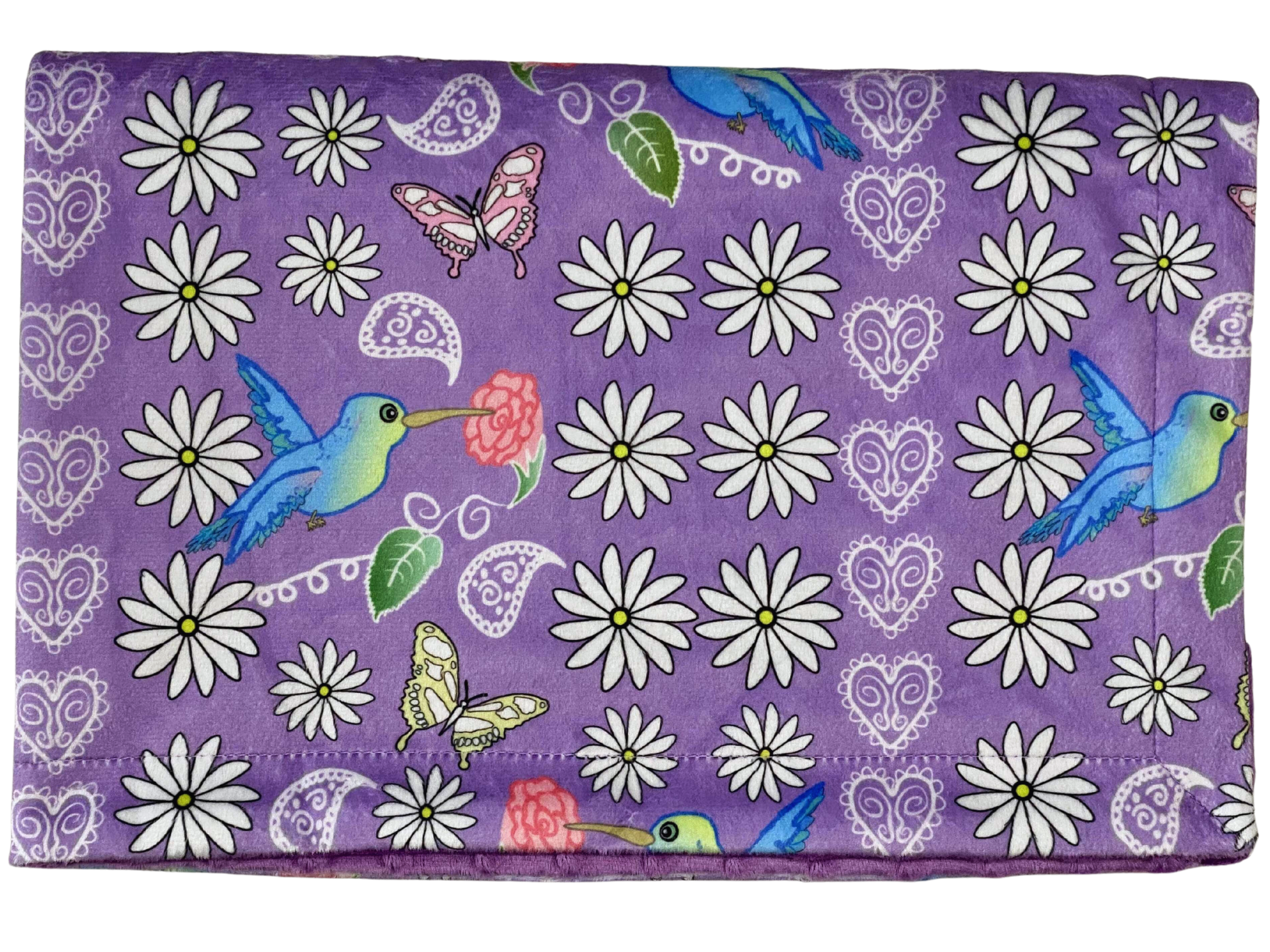 Baby blanket: Hummingbirds and Daisies