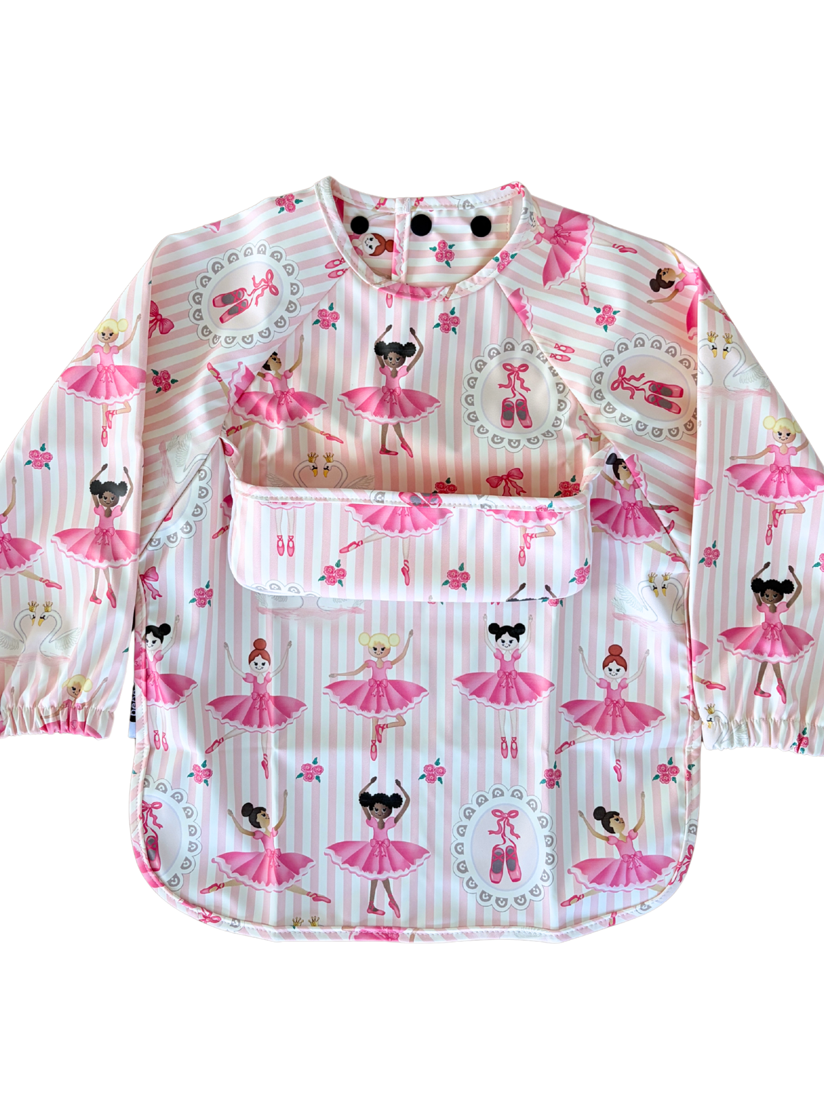 Bavette imperméable à manches longues avec poche : Ballerines roses
