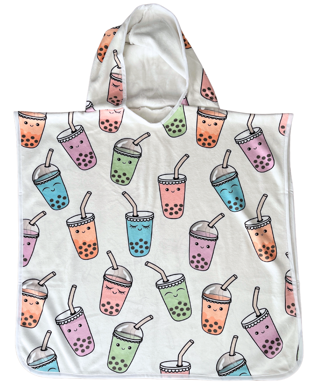 Hooded towel for children (18 months to 5 years): Bubble tea