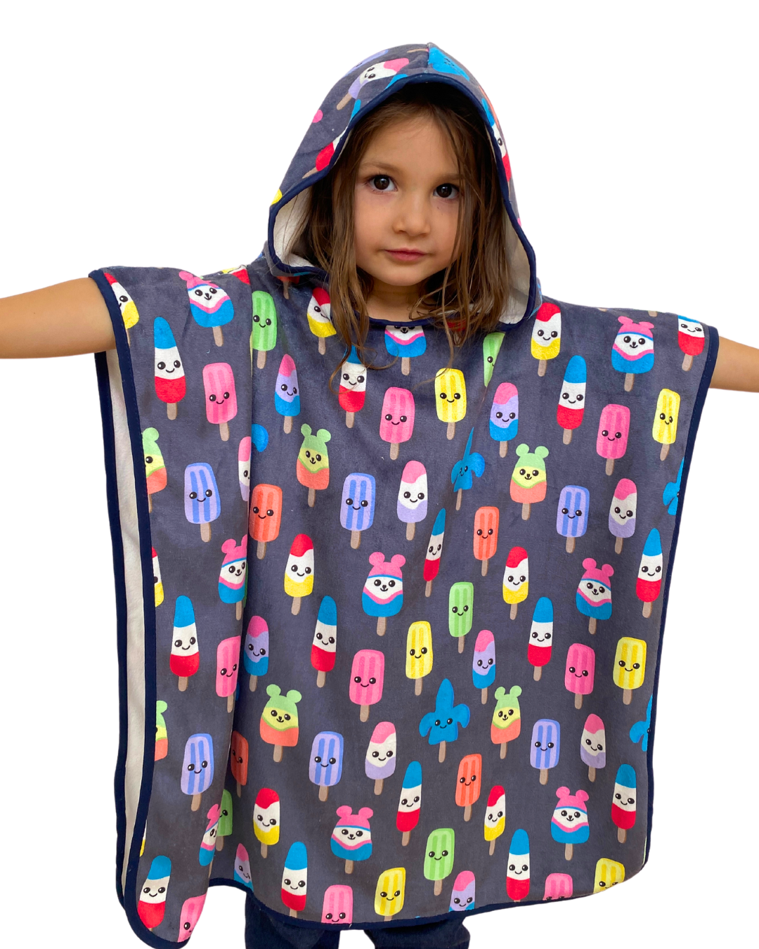 Hooded poncho towel for children (18 months to 5 years): Popsicle buffet