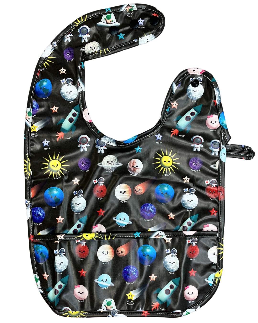 Waterproof bib with pocket: Black bottom space