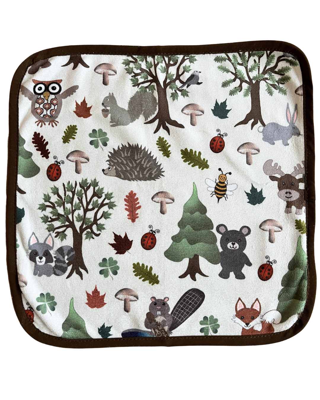 Washcloth: Happy forest animals