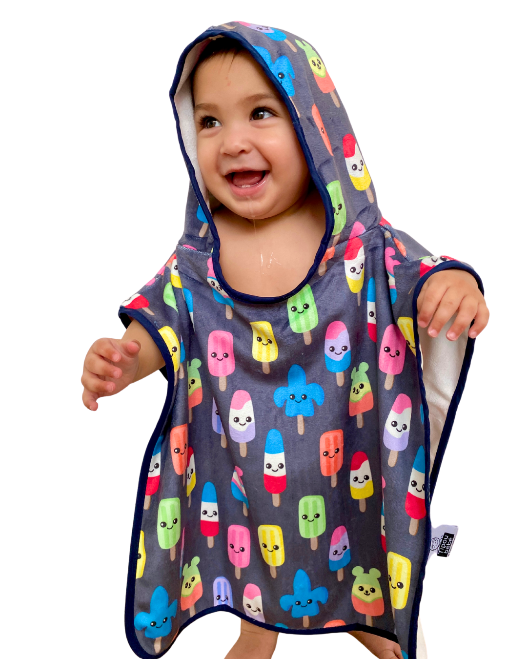 Hooded poncho towel for baby (0-18 months): Popsicle buffet