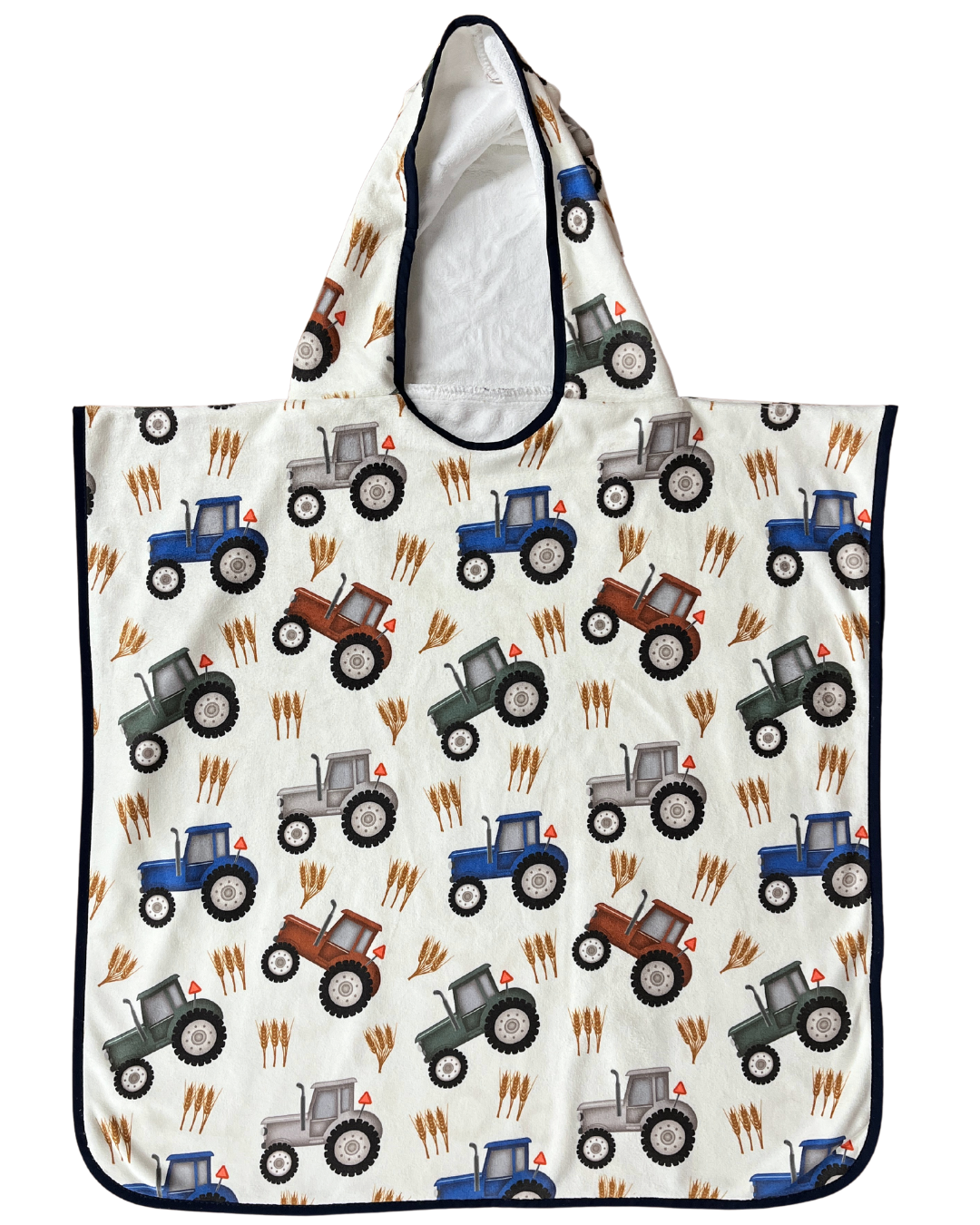 Serviette poncho à capuchon pour enfant (18 mois à 5 ans) : Tracteurs de ferme