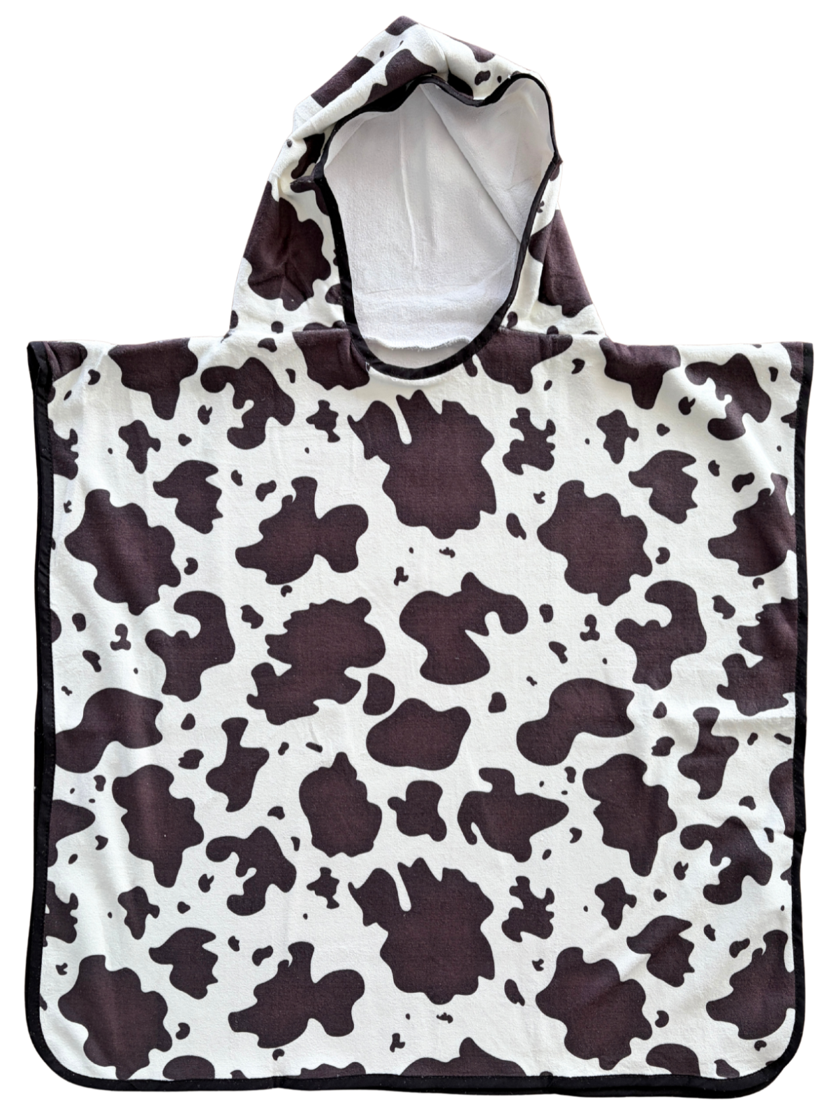 Serviette poncho à capuchon pour enfant (18 mois à 5 ans) : Peau de vache