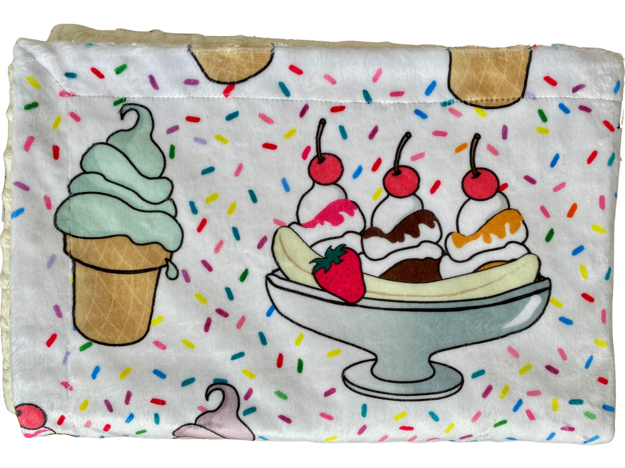 Couverture de bébé : Crèmes glacées couleurs pastels