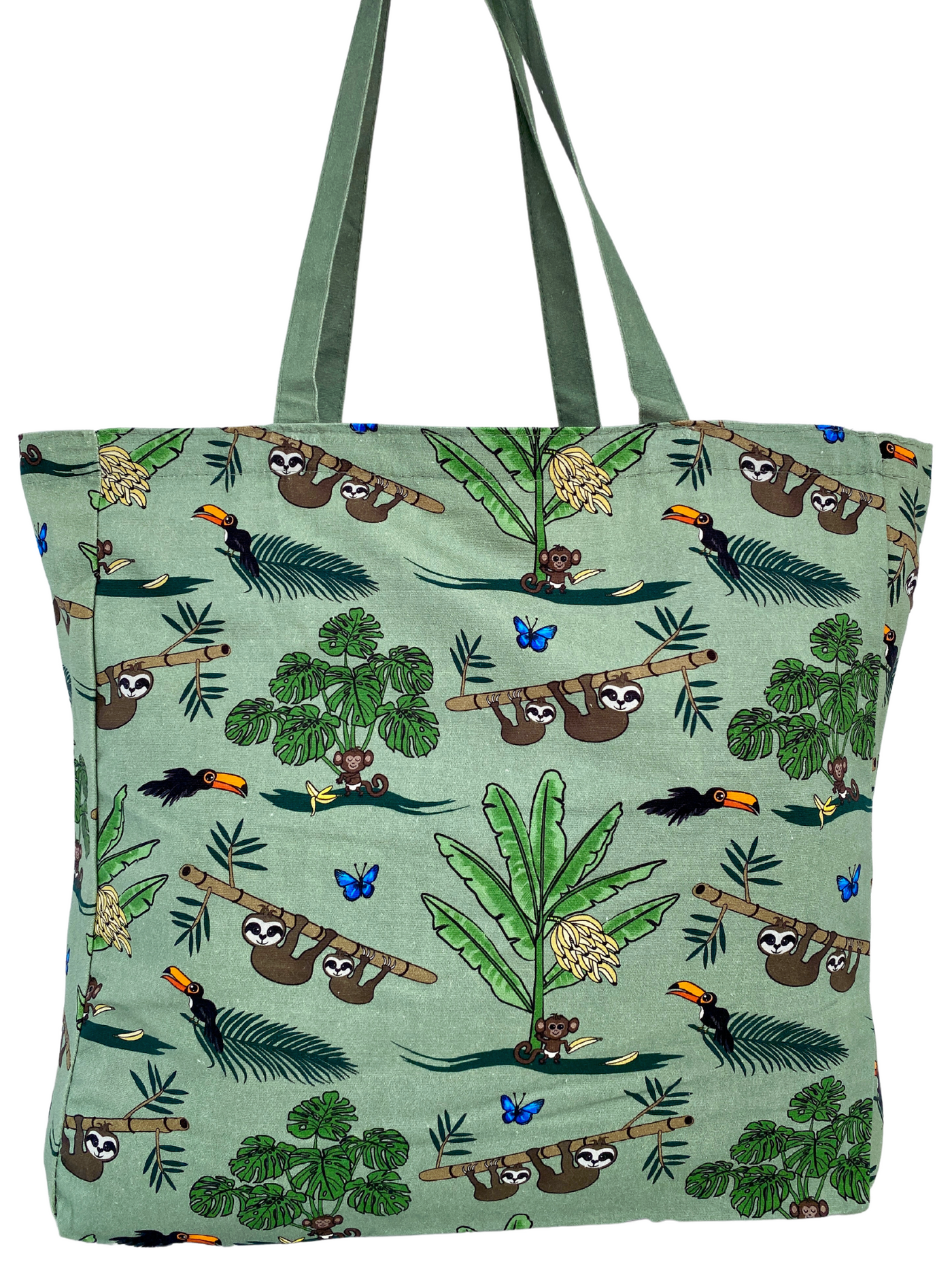 Illustrated Tote Bag: Sloths in the jungle