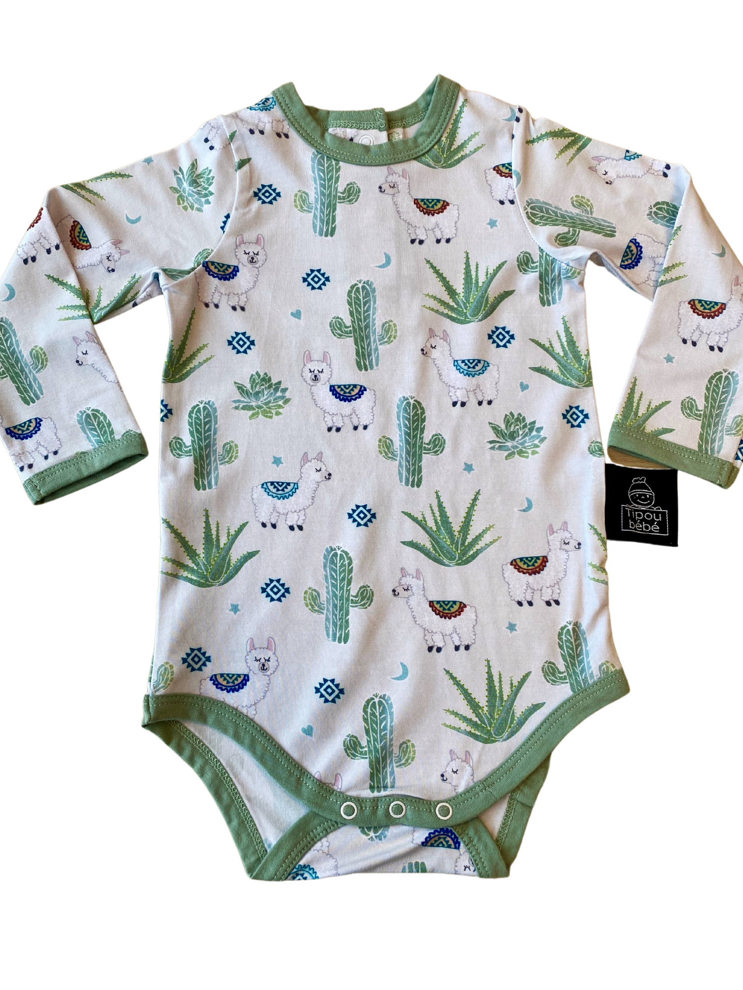 Bodysuit : Sleeping Lamas (Cream Background)