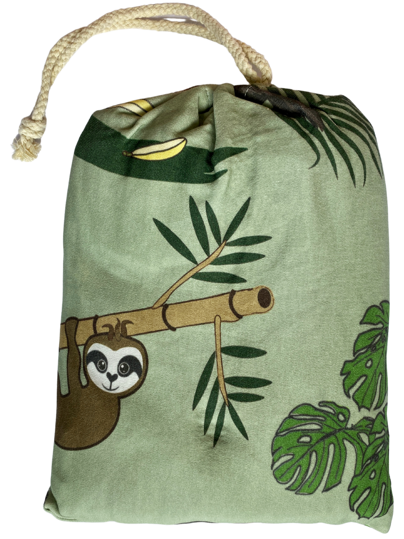 Drap contour pour bassinette en coton : Paresseux dans la jungle