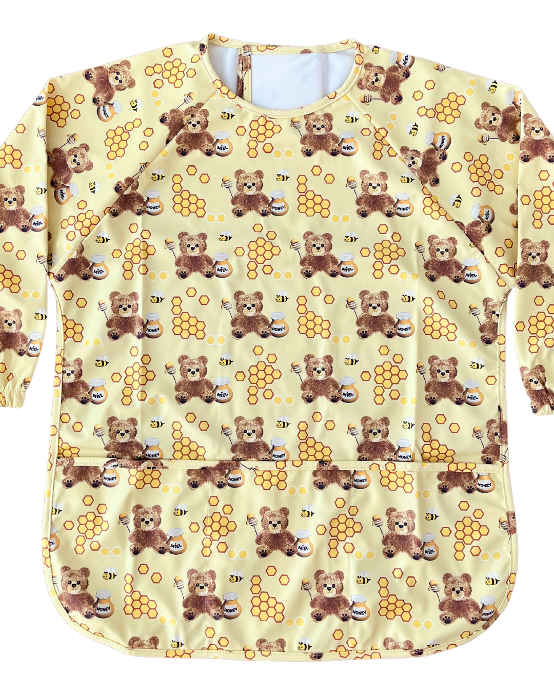 Waterproof art and cooking apron for children (4 to 7 years): Charming little bears and their honey pots