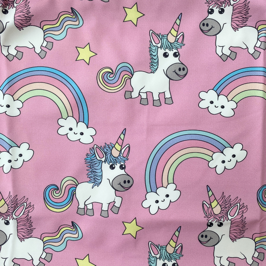 Waterproof Bib Apron with long sleeves and pocket: The Magical Unicorns