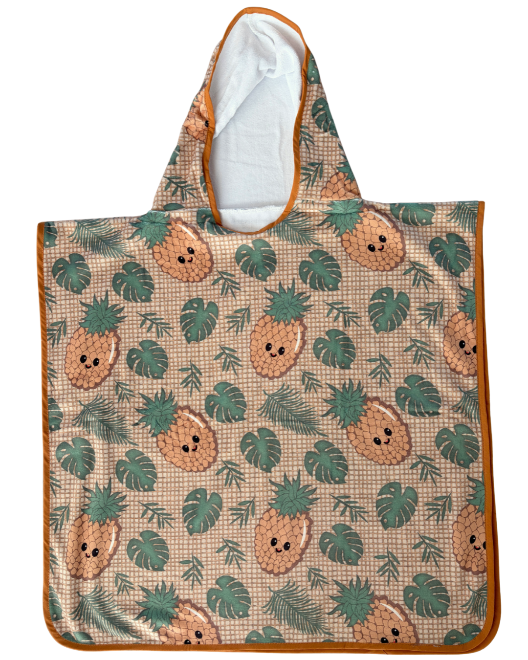Serviette poncho à capuchon pour enfant (18 mois à 5 ans) : Ananas en folie
