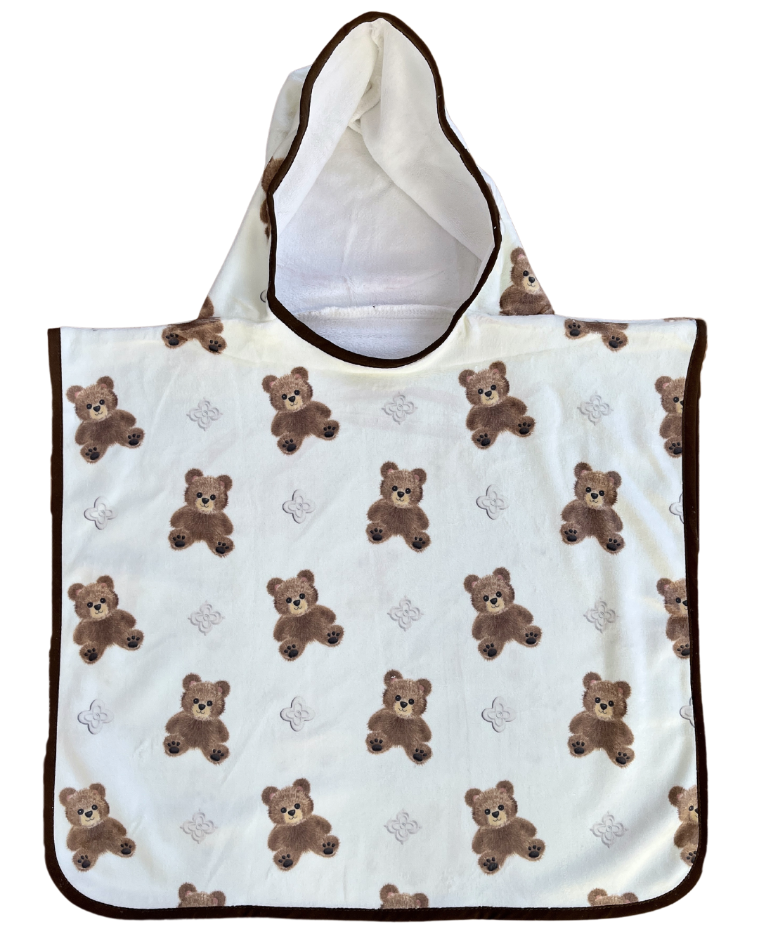Hooded poncho towel for baby (0-18 months): Charming bears