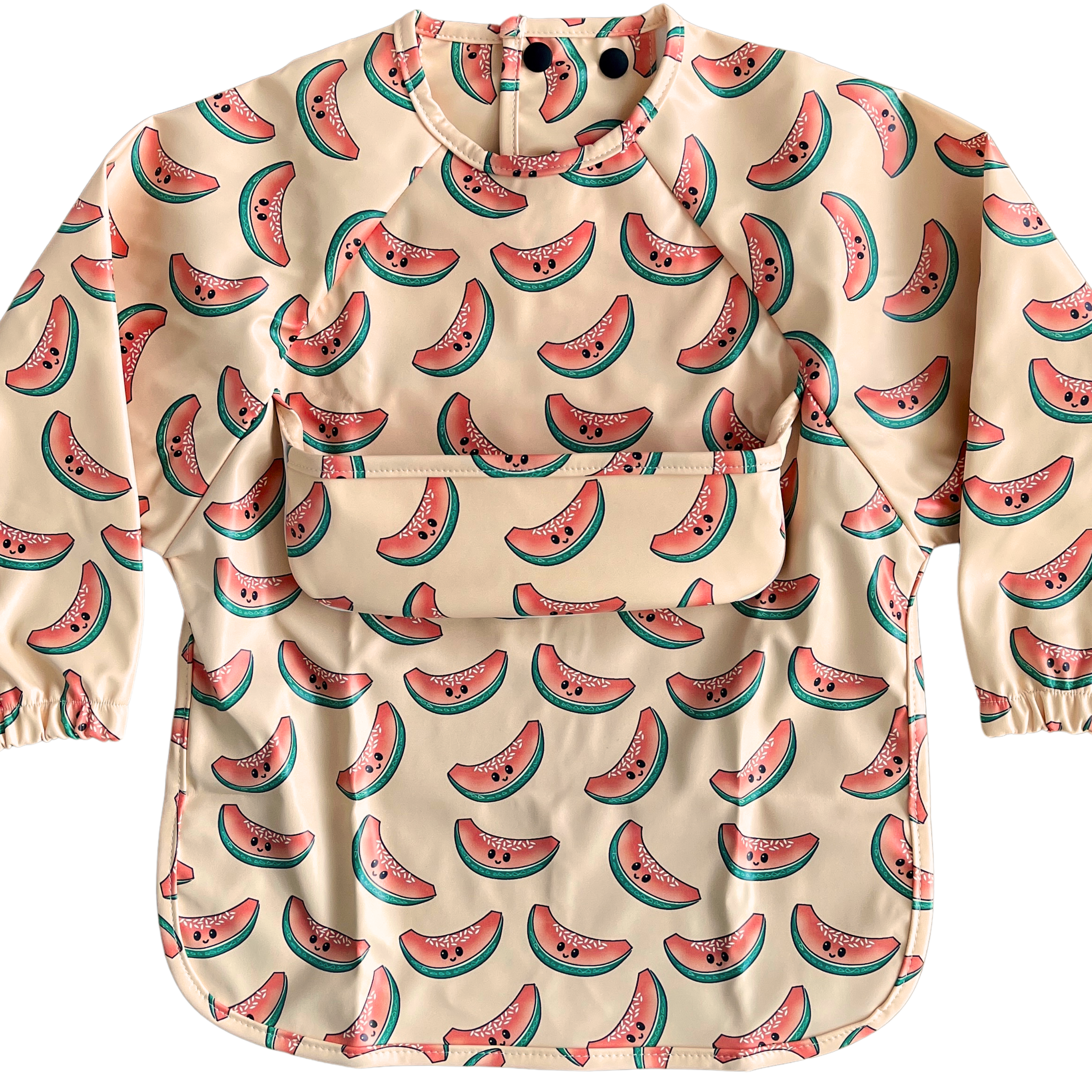 Bavette imperméable à manches longues avec poche : Cantaloupes captivantes