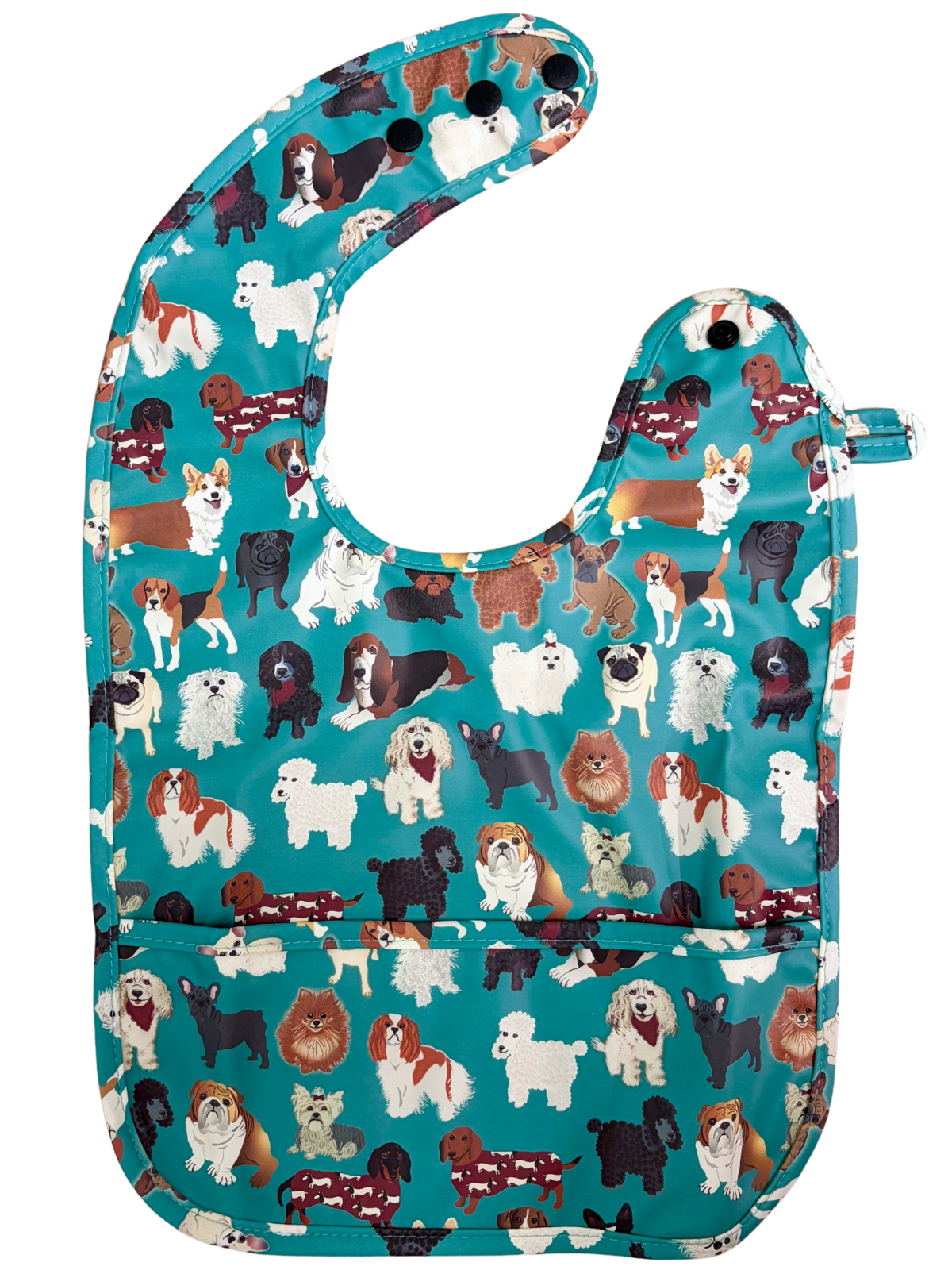 Bavette imperméable avec poche : Amoureux des petits chiens
