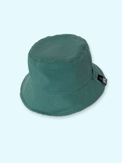 Reversible Bucket Hat : Happy Camping Turquoise