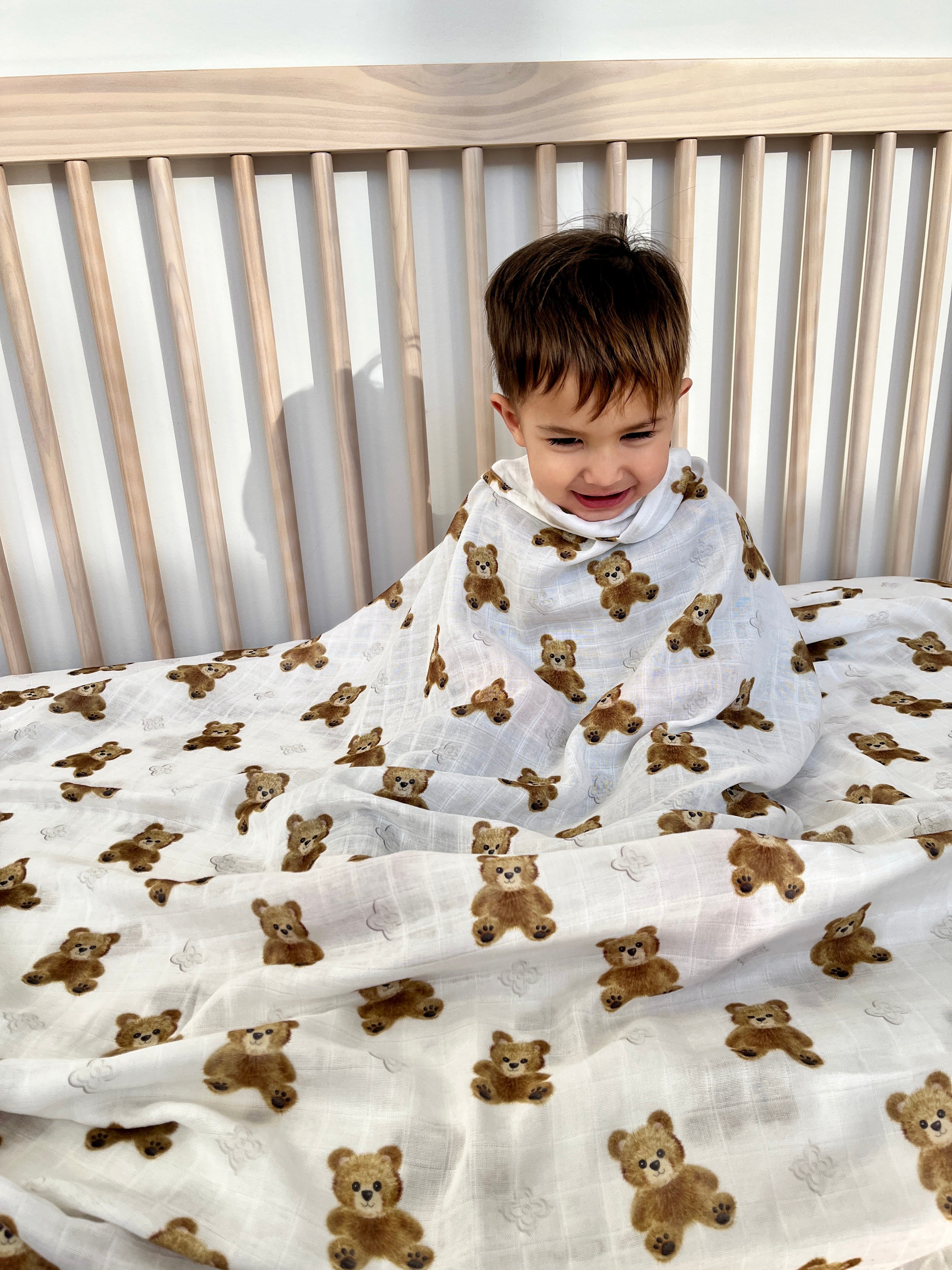 Couverture de mousseline: Oursons charmants