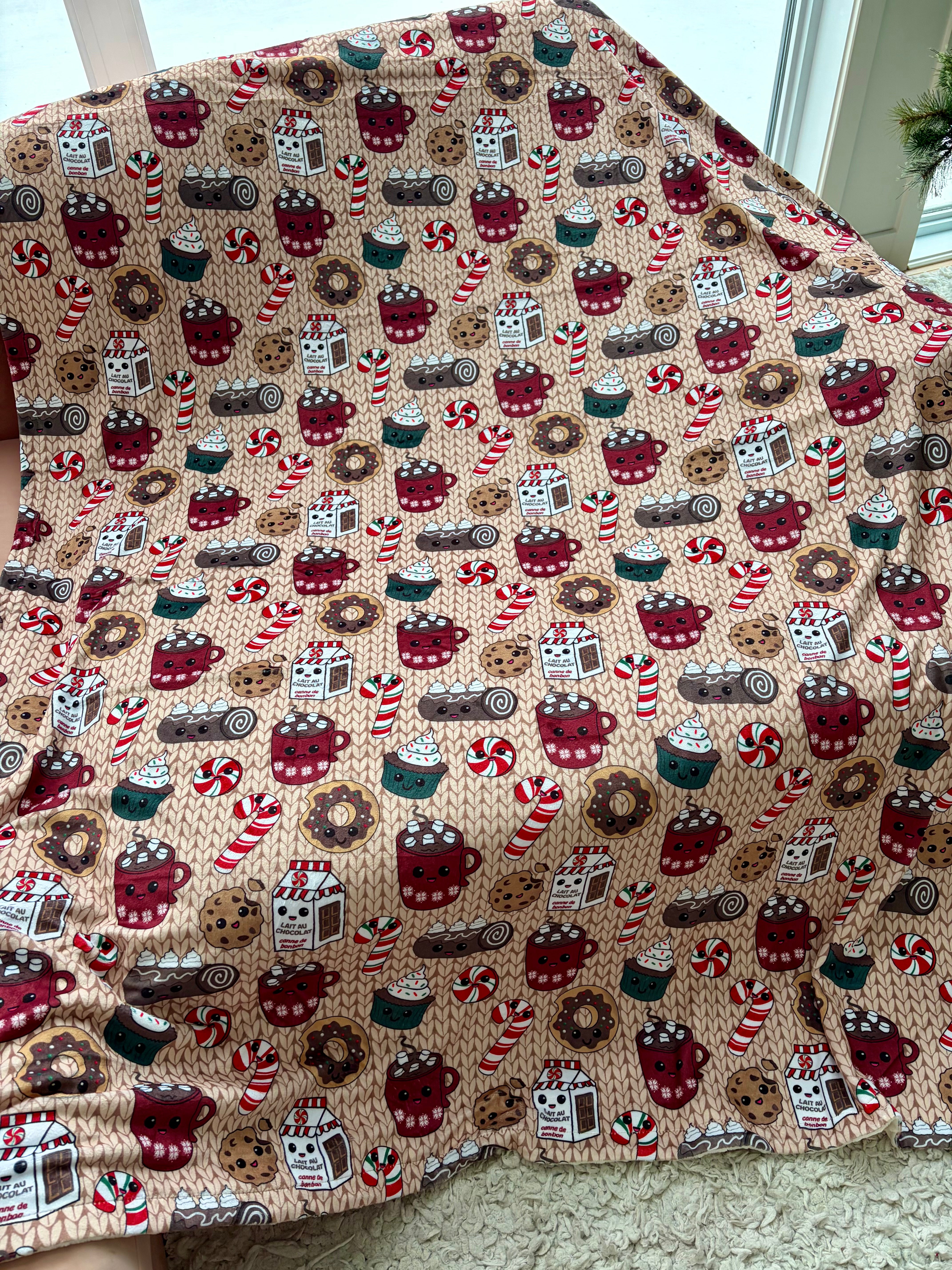 Couverture Géante : Fan de cannes de bonbon