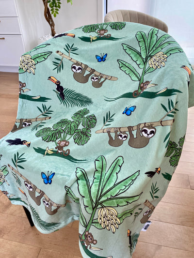 Baby blanket: Sloths in the Jungle