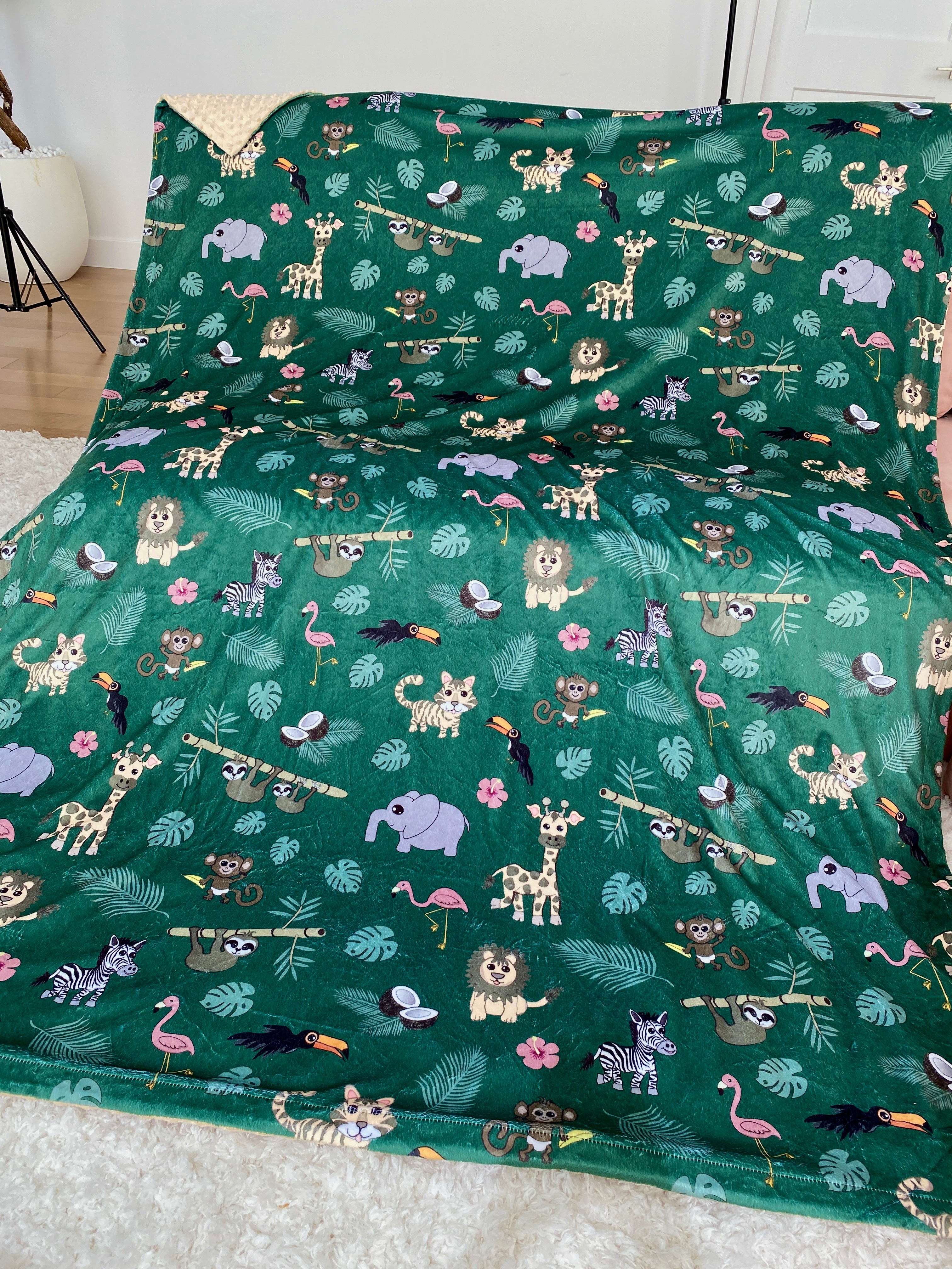 Couverture Géante : Animaux de la jungle