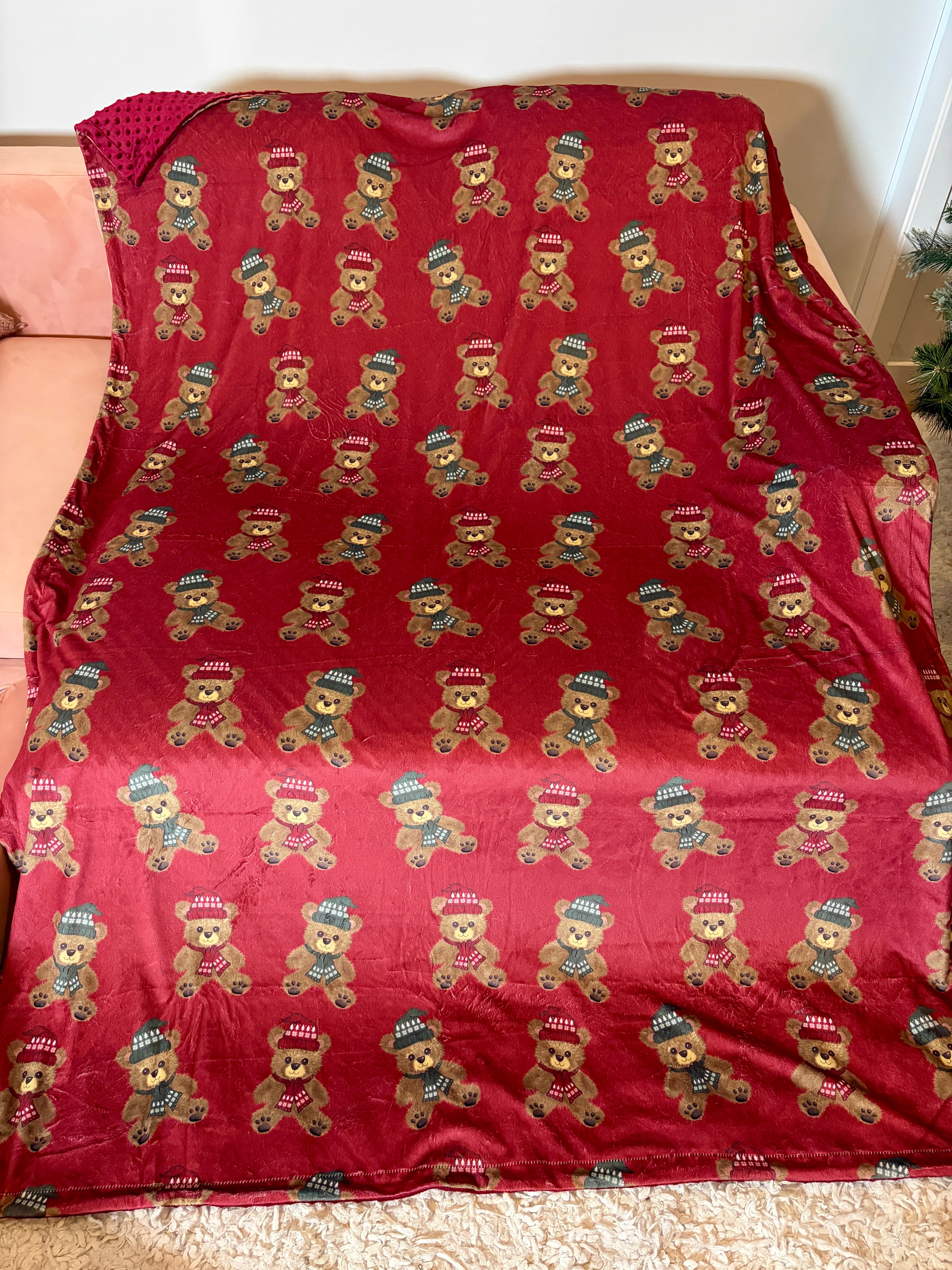 Couverture Géante : Oursons mignons emmitouflés