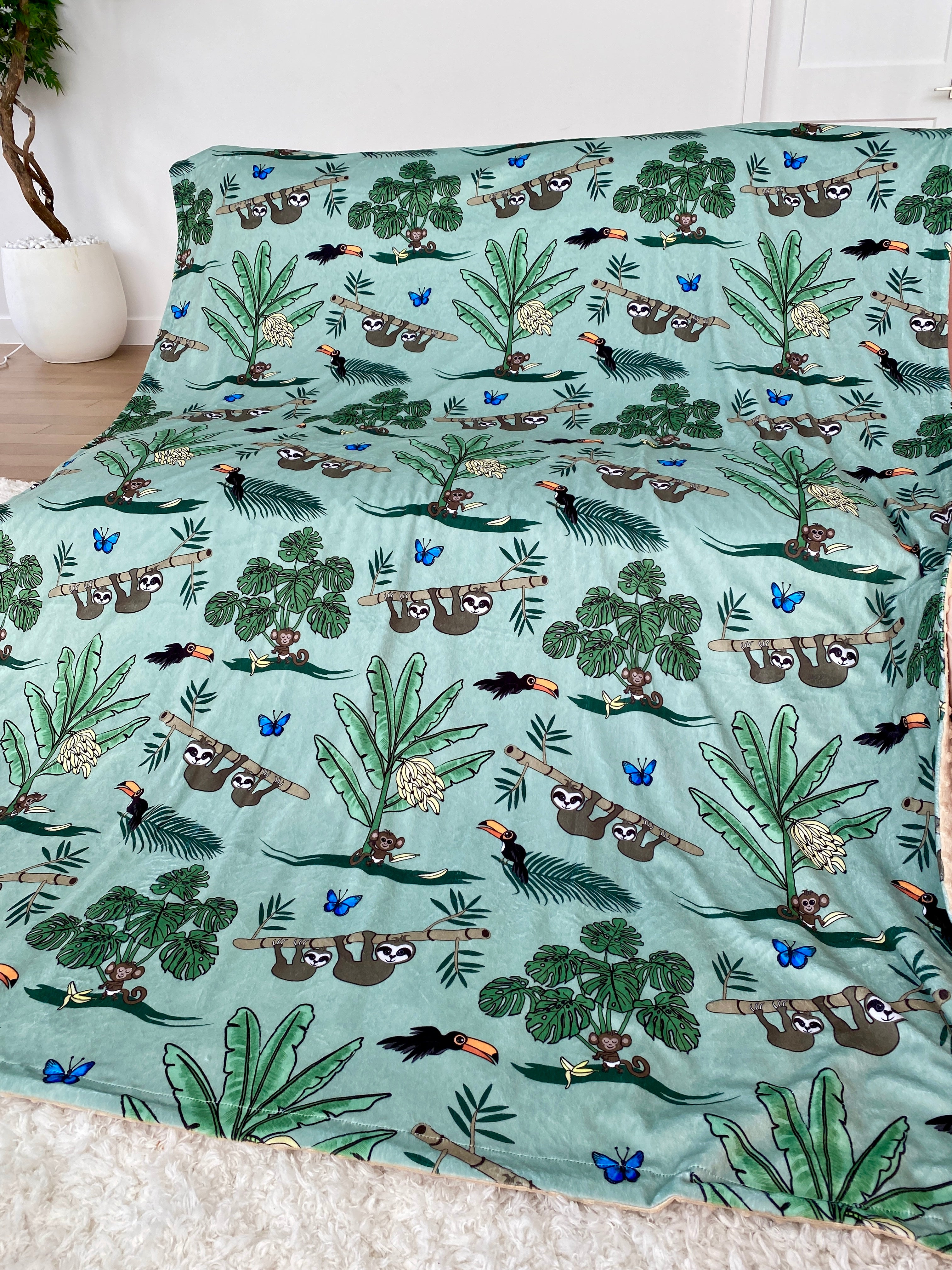 Couverture Géante : Paresseux dans la jungle